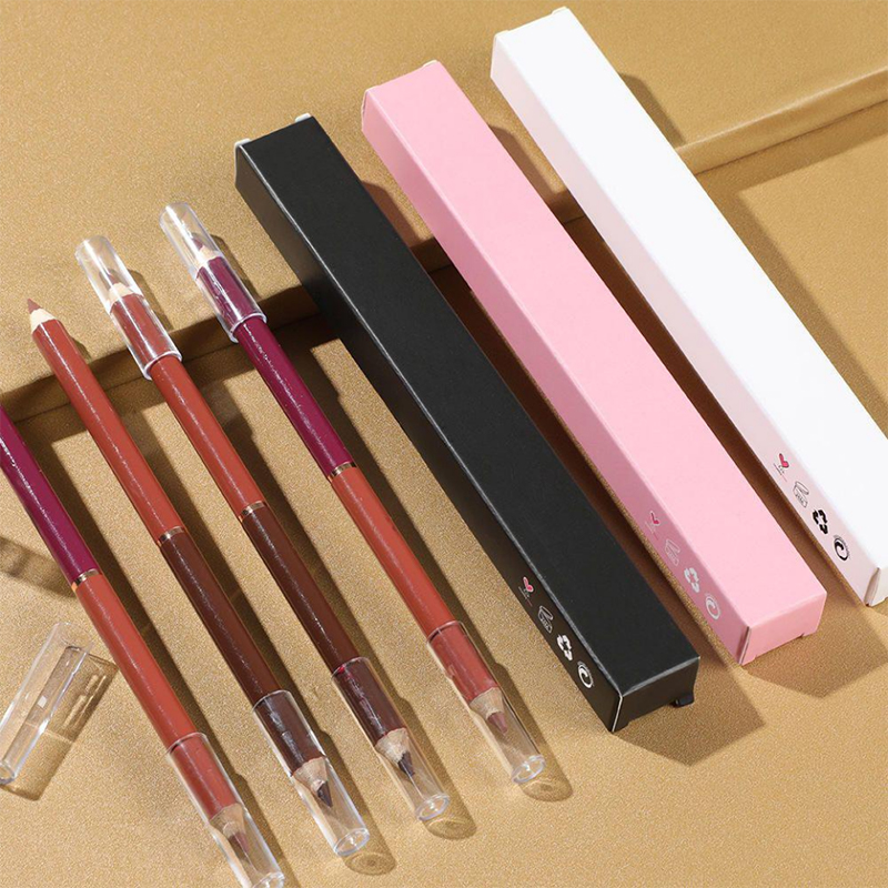 Nincs logó Lip Liner Box Brown Lip Liner Pencil Vendor Vegán krémes ajakkontúr