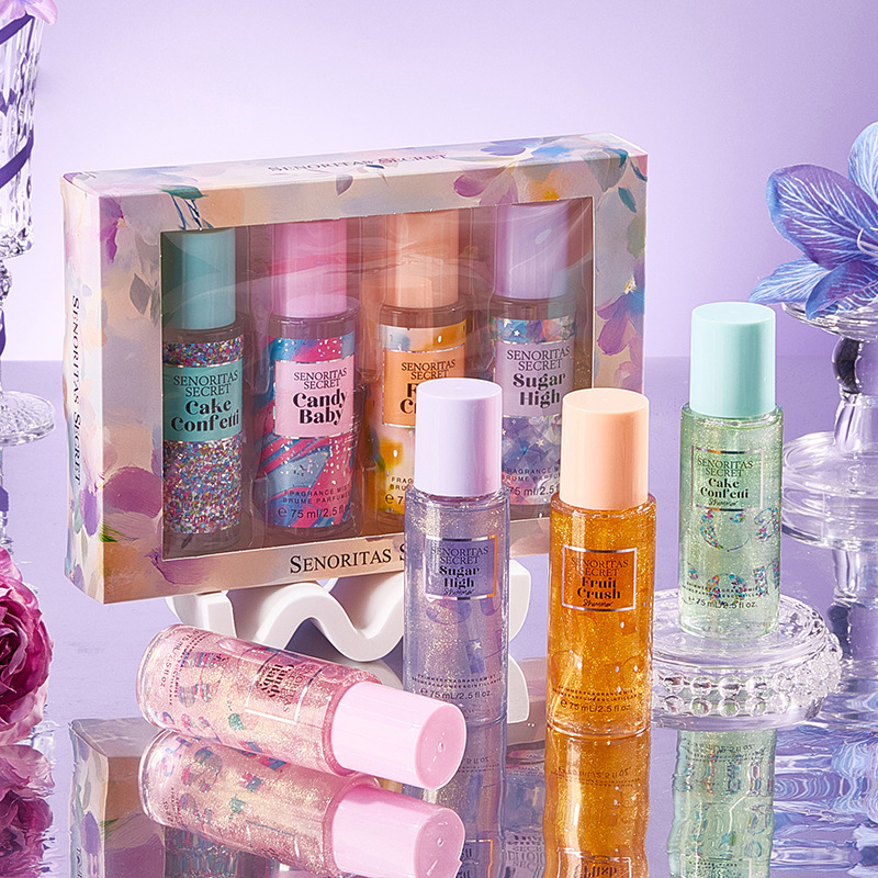 4 DB 75 ml*4 Eau De Parfum Florals Body Spray Female Fruity 75 ml Body Mist ajándék szett