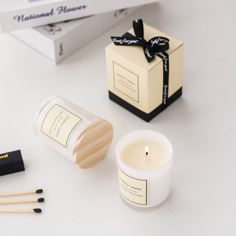 150g Romantikus kerek szójaviasz születésnapi gyertyák illatos luxus kézzel készített vegán illatos gyertyák ajándék szett