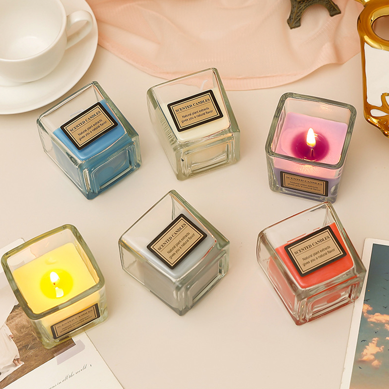 120g Illatanyagok illatos otthoni illatos gyertyák Erős illat hosszantartó aromaterápiás üveggyertyák