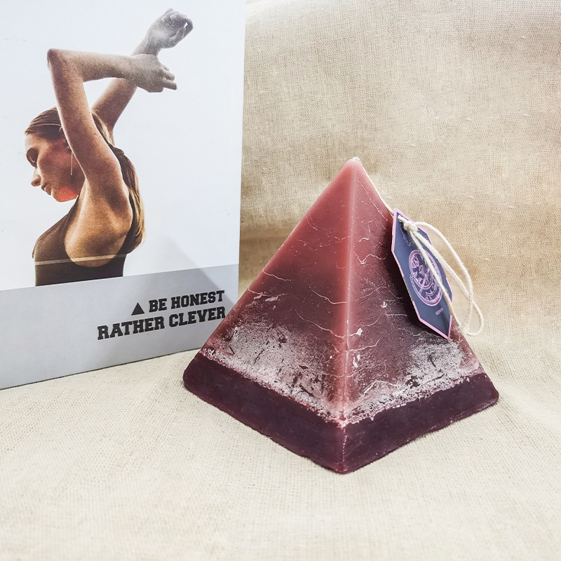 250g luxus kristálygyertya kézzel készített állatöv illatos piramis gyertyák kristályokkal